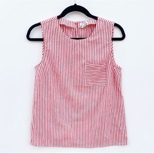 Striped Linen Tank Top for 4th of July